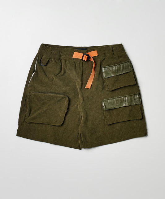 Green delta cargo shorts