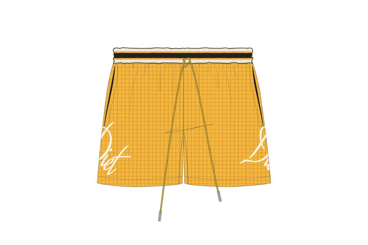 Knitted scrip shorts