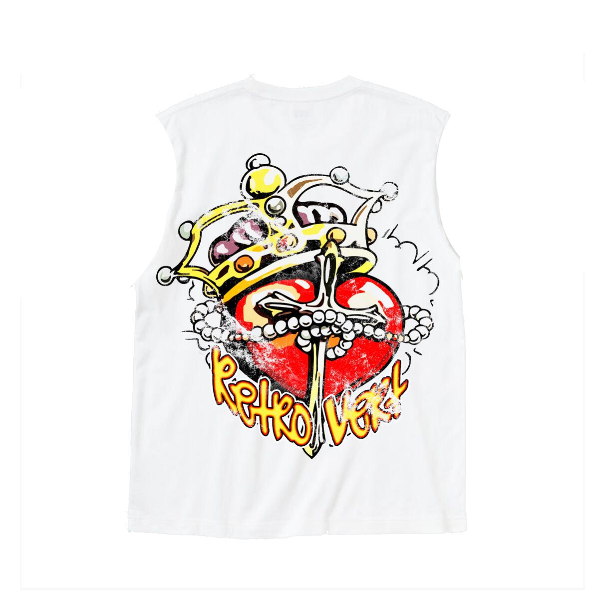 Heart Cross Cutoff T-Shirt