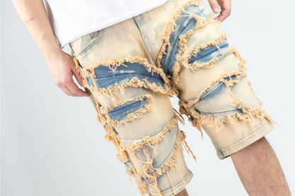 FRAYED JEAN SHORTS