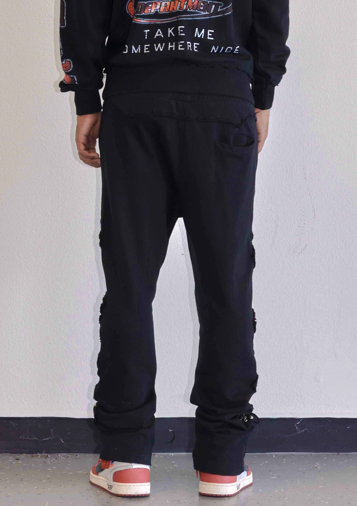 MIDNIGHT RODEO FLARE JOGGER: Black / 2XL